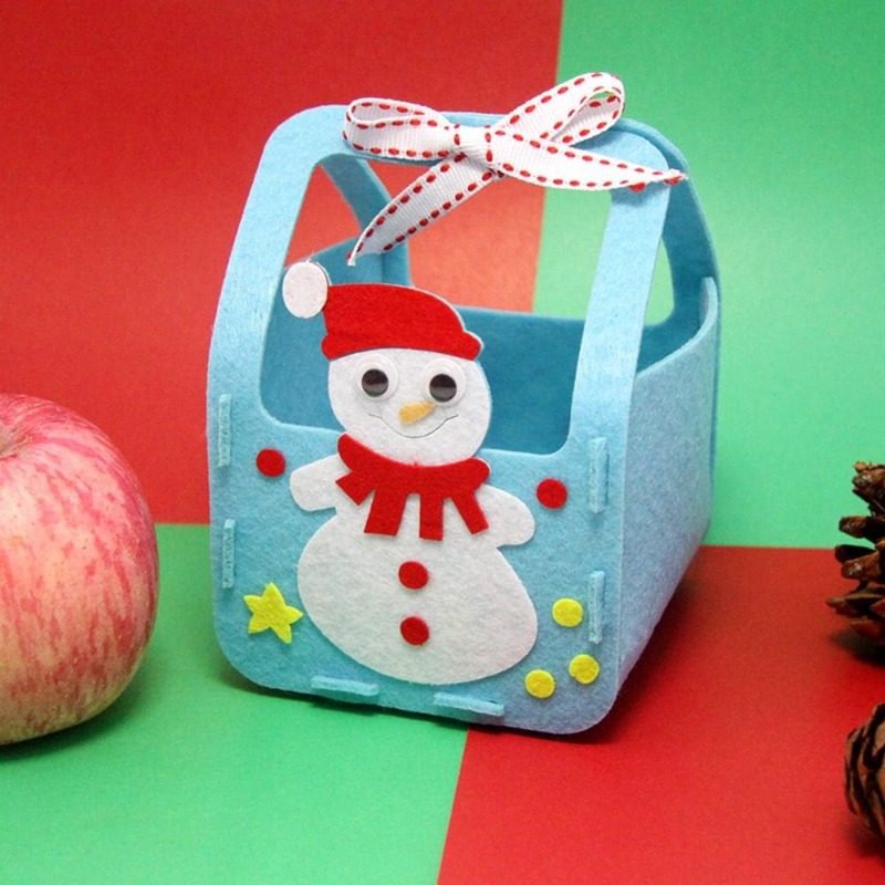 حقيبة يد شجرة عيد الميلاد قماش محمول غير منسوج ، كيس حلوى عيد الميلاد ديي ، الأيل ، سانتا كلوز ، الأب ، ديكور المنزل