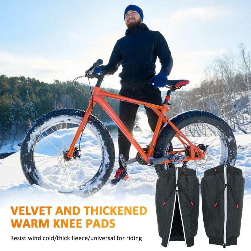 تدفئة الساق سميكة مع شرائط عاكسة ، دعامة الركبة الدافئة ، كم الساق للماء ، الأكمام الساق واقية من الثلج للركوب ، ركوب الدراجات