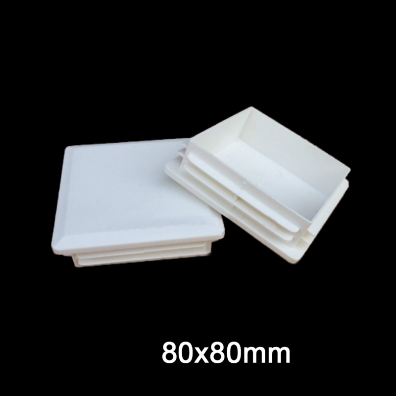 1/2/قطع 80x80 مللي متر مربع غطاء بلاستيكي ، إدراج غطاء أنبوب ، bung ، أسود/أبيض