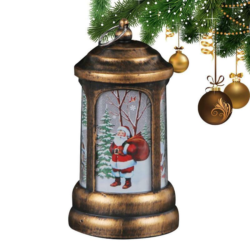 خمر ثلج LED مصباح الليل ، عيد الميلاد فانوس ، الأيائل ، سانتا ، القطع المركزية ، ديكور عيد الميلاد ، القطع المركزية