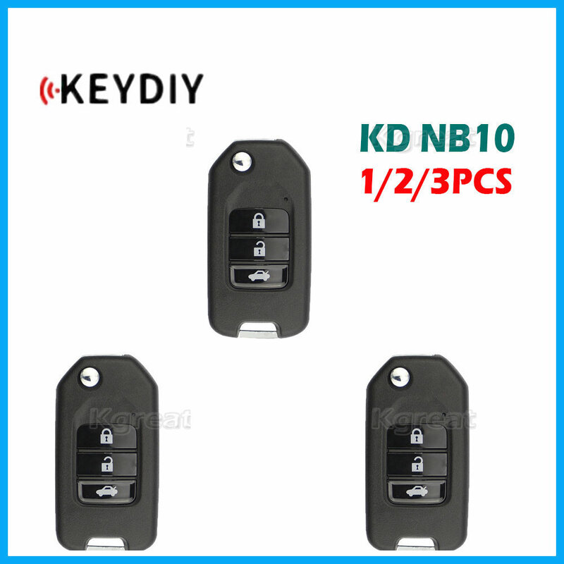 KEYDIY-NB10 متعددة الوظائف مفتاح السيارة عن بعد ، مفتاح صغير مبرمج لهوندا ، NB10-2 ، NB10-3 ، NB10-4 ، KD900 ، KD-X2 ، KD ، 1 قطعة ، 2 قطعة ، 3 قطعة