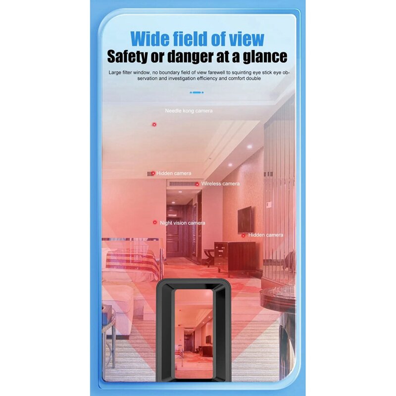 أشعة تحت الحمراء مضادة للصراحة مع فلتر بصري ، حماية خصوصية الفندق الزجاجي ، مراقبة نافذة الباب ، سهلة الاستخدام
