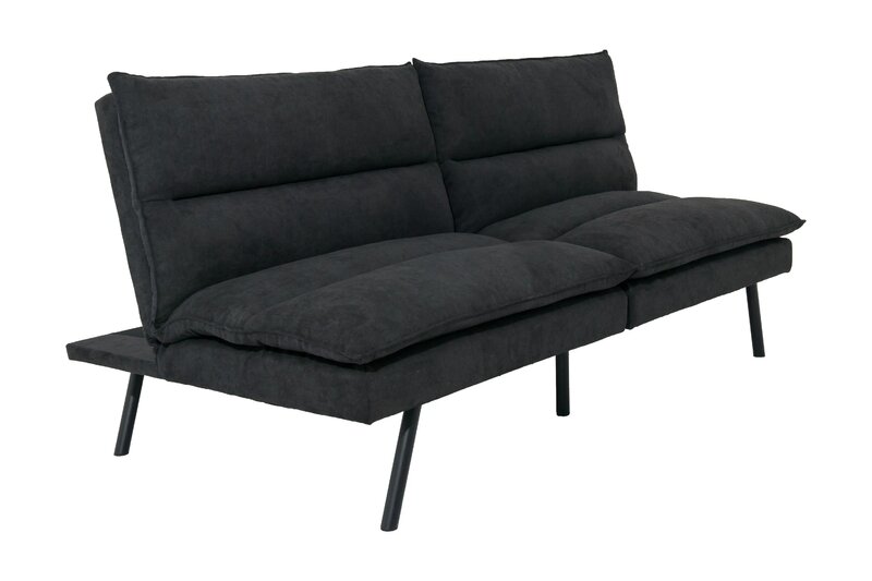 أريكة علوي ، بما في ذلك إطار خشبي مبطن نظيف ، أرجل معدنية متينة ، مقعد مقسم والظهر ، تصميم سريع