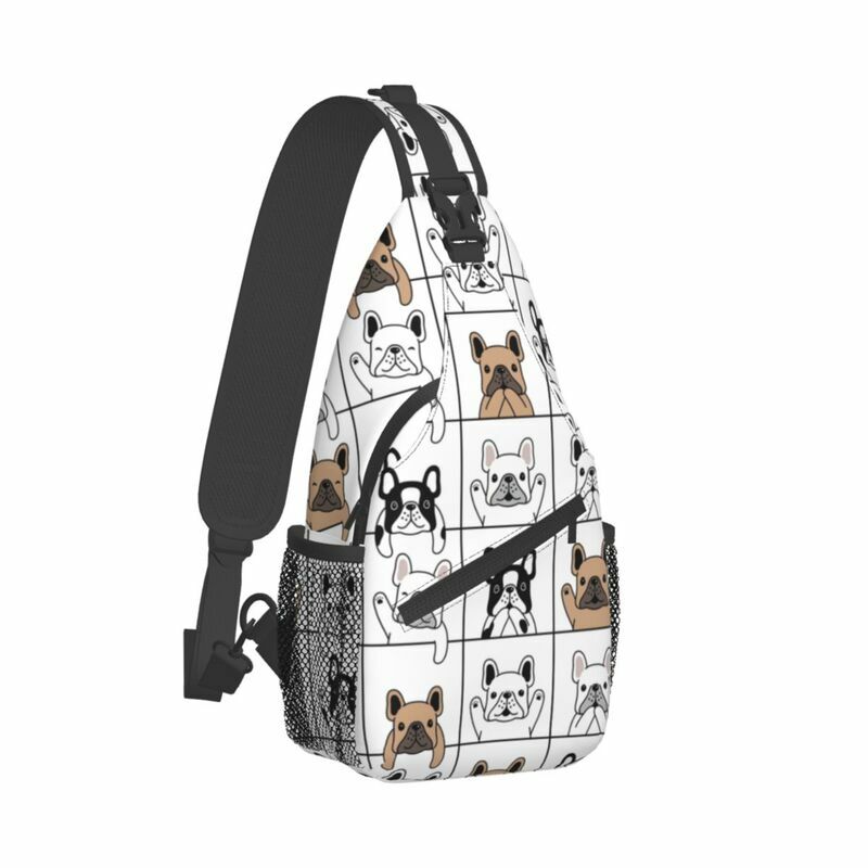 حقيبة بتصميم مخصص على شكل كلب البلدغ الفرنسي الجرو الرافعة للرجال ، حقيبة ظهر بكتف كلب أليف رائعة على الجسم ، حقيبة سفر للمشي لمسافات طويلة