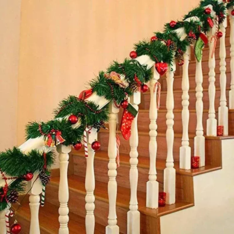 الاصطناعي الروطان عيد الميلاد الطوق للديكور المنزل ، شجرة عيد الميلاد الحلي ، في الهواء الطلق وداخل قاعة DIY بها بنفسك ديكور ، 5.5 متر