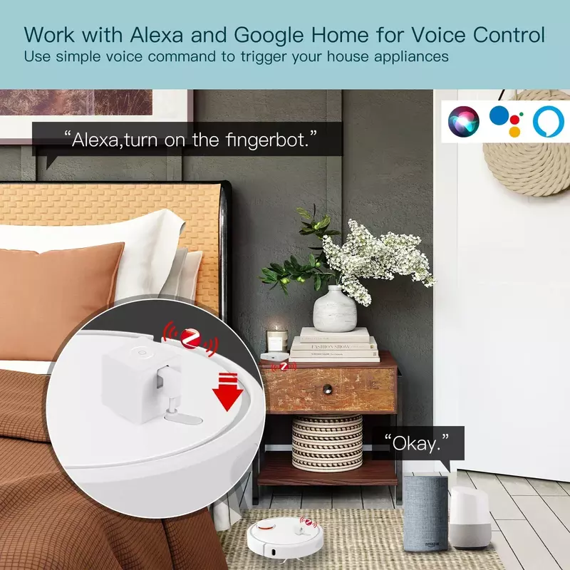 MOES-ZigBee Ultimate Fingerbot ، مساعد المنزل الذكي ، دفع الزر التلقائي ، التحكم الصوتي ، اليكزا ، جوجل المنزل ، تويا الحياة الذكية