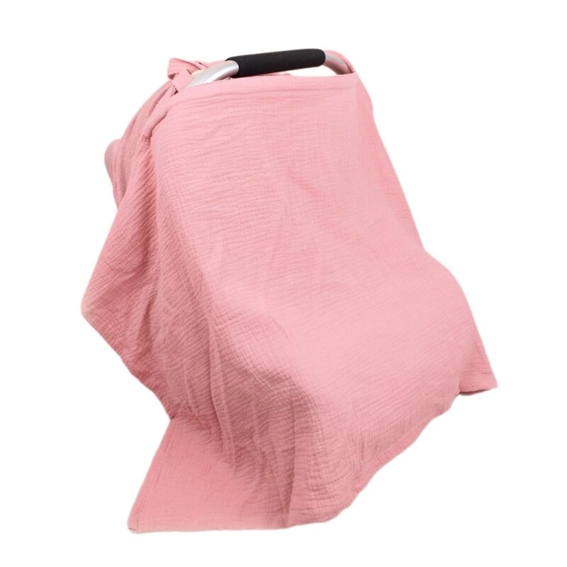 F62D بطانية رضاعة للأطفال، غطاء قطني سهل الحمل، شال مريح وعملي للرضاعة