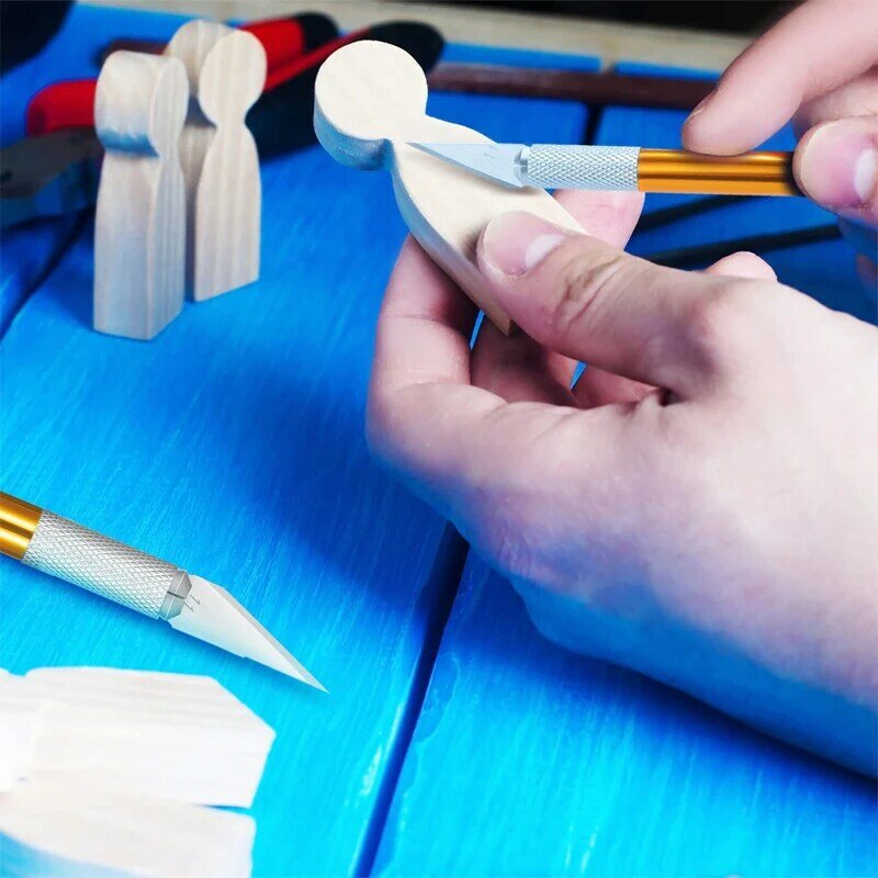 المعادن فائدة سكين النقش الحرفية السكاكين ورقة القاطع مع 30 قطعة شفرات للحرف اليدوية نموذج أطقم كرتون البلاستيك النسيج الخشب