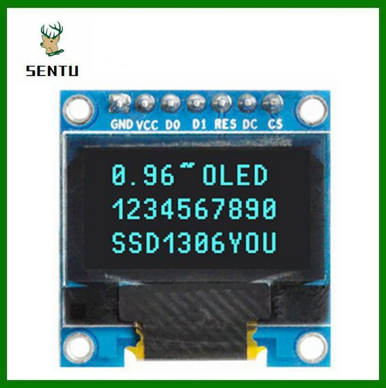 وحدة عرض مسلسل أبيض OLED IIC ، لوحة شاشة LCD ، GND ، VCC ، SCL ، SDA ، x 64 ، I2C ، SSD1306 ، أسود ، اردوينو