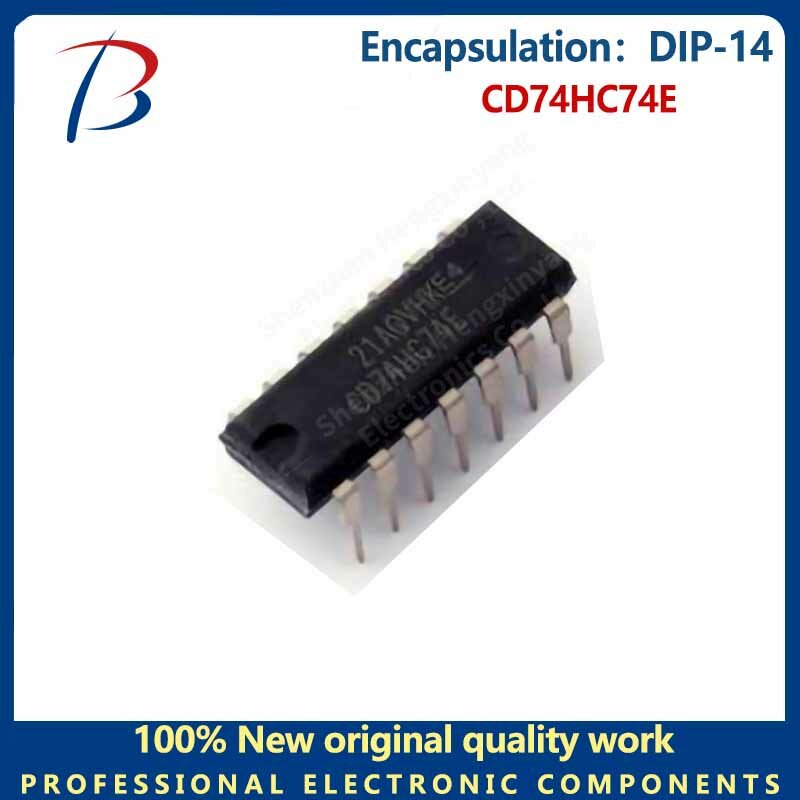 رقاقة DIP-14 Logic ، حزمة cd74c74e ، 10 جهاز زناد