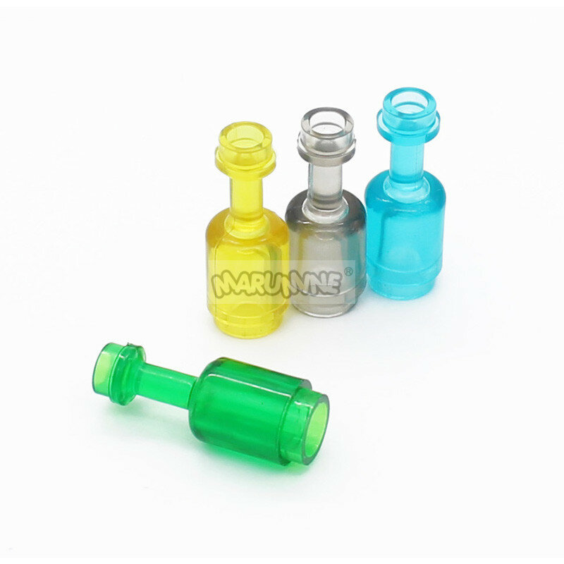 Marumine أواني صغيرة زجاجات شفافة من الزجاج 1x1x2 متوافق مع 95228 MOC الطوب تجميع الجسيمات اللبنات أجزاء