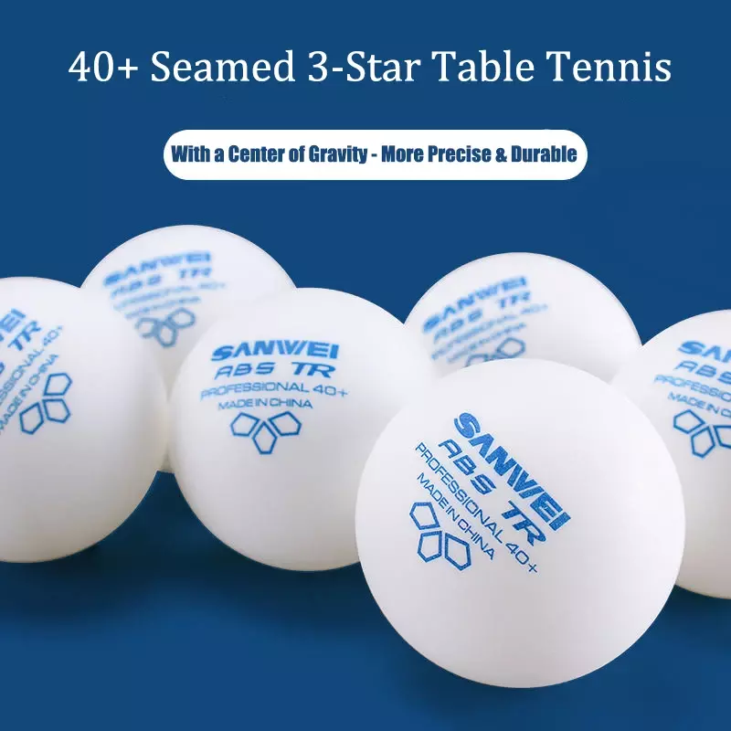 كرات تنس الطاولة 3 نجوم ، 40 + ، مادة بلاستيك ABS ، تدريب النادي ، كرات بونج احترافية ، أبيض ، بينغ في كل عبوة ، جديد