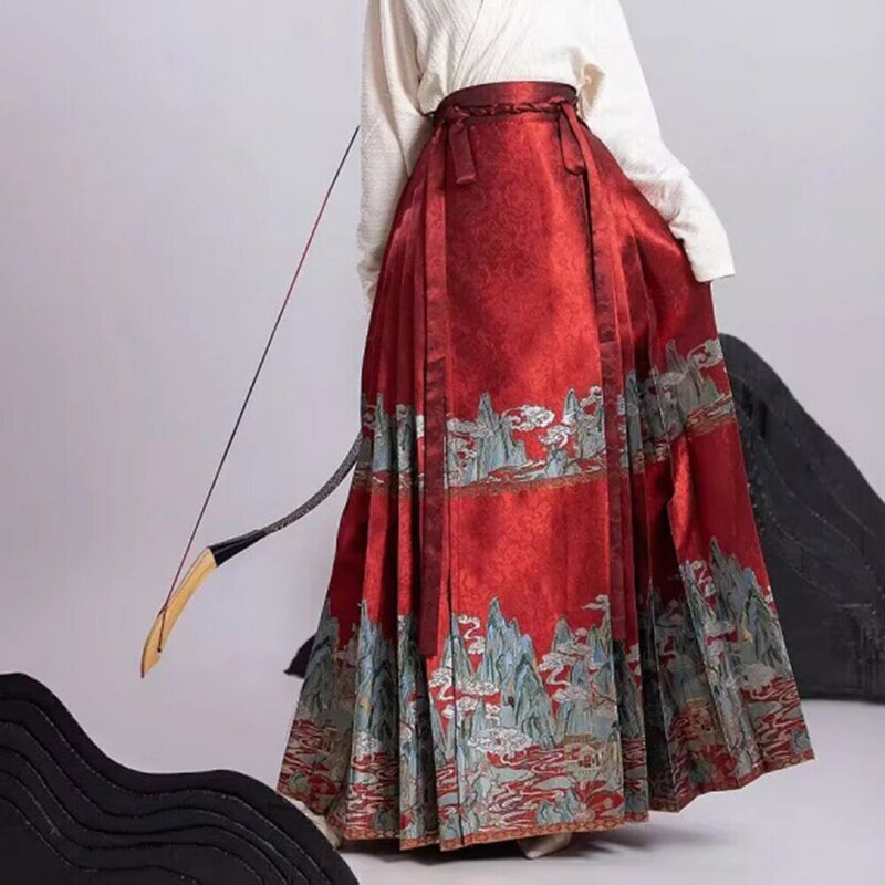 فستان بوليستر تقليدي عالمي ، تنورة بطول وجه الحصان ، حفلات المواعدة ، أحادية اللون ، على الطراز الصيني