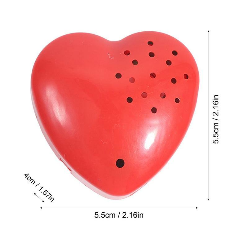 مسجل صوت صغير على شكل قلب صندوق الصوت للتحدث أزرار قابلة للتسجيل للأطفال 30 ثانية صندوق الصوت لدمية الحيوانات المحشوة