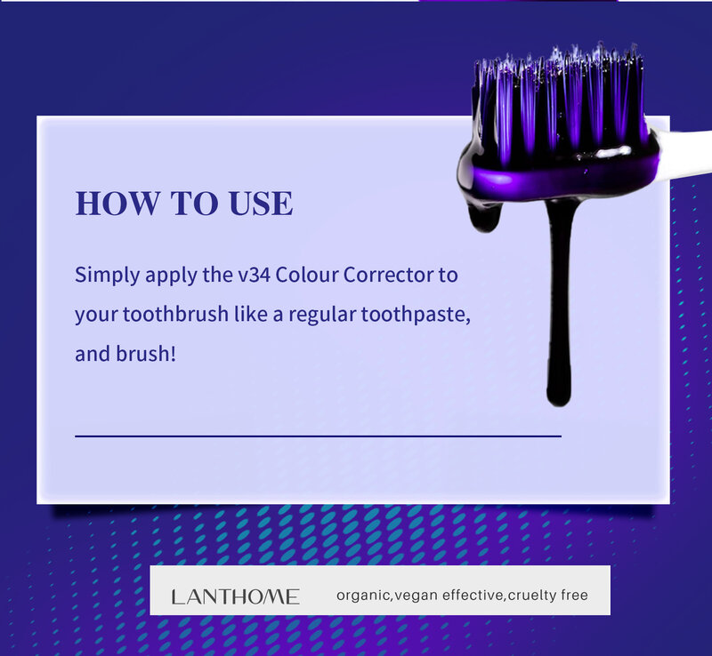 معجون أسنان جديد لتبييض الأسنان موس V34 لون مبيض لتبييض الأسنان معجون أسنان أرجواني غير الغازية لتبييض الأسنان