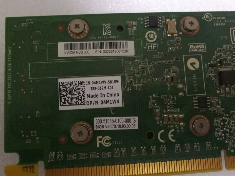 بطاقة مهايئ 4M1WV nvs300 Grafik PCIe 512 ميجابايت