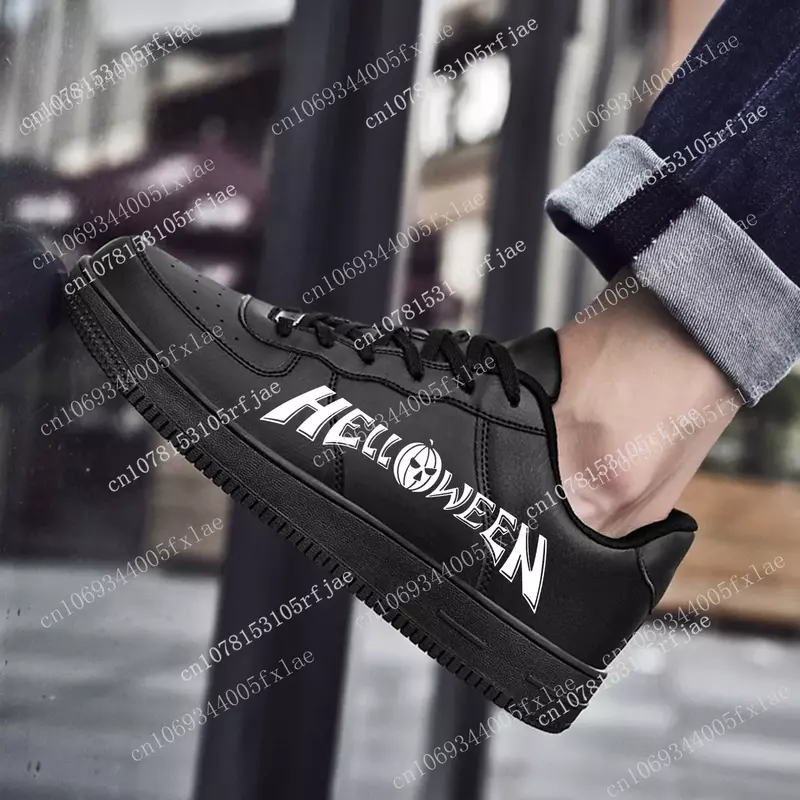 حذاء رياضي Helloween Band AF للرجال والنساء ، حذاء بأربطة ، حذاء مصنوع حسب الطلب ، رياضة ، جري ، جودة عالية ، قوة مسطحة ، تصنعه بنفسك ، كرة سلة