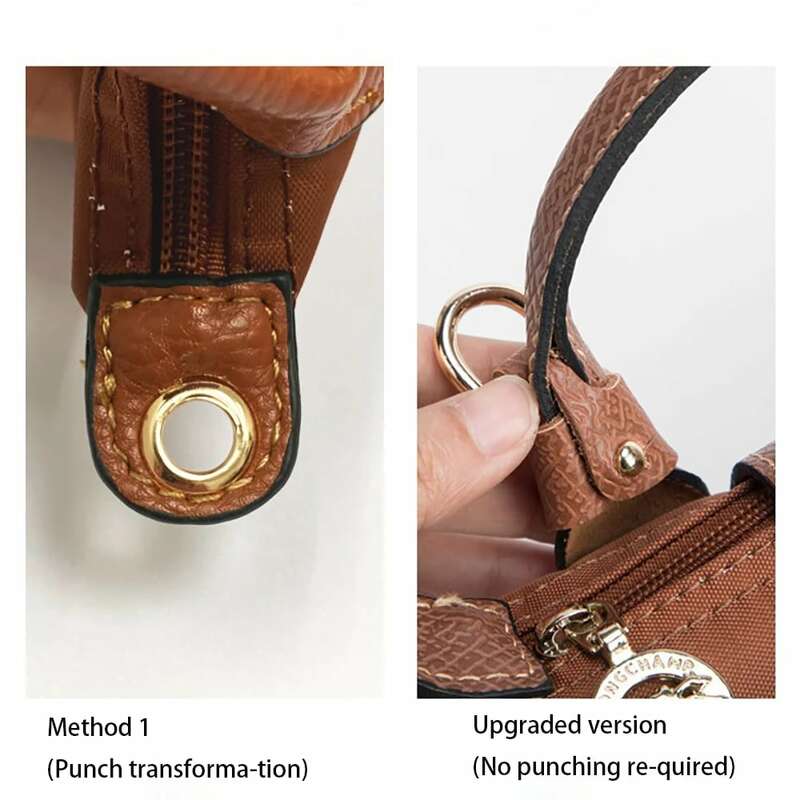 1 مجموعة حقيبة حزام ل Longchamp مصغرة لكمة خالية جلد طبيعي حزام الكتف مجموعة التحول Crossbody حزام حقيبة الملحقات