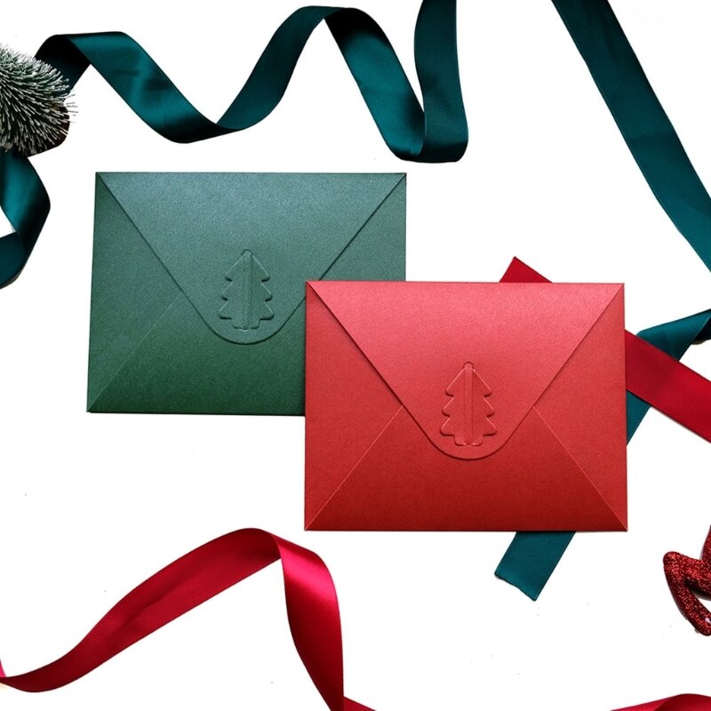 مجموعة مظاريف كلاسيكية مكونة من 20 قطعة، مغلف ملون لبطاقات تهنئة عيد الميلاد مقاس 6 × بوصات