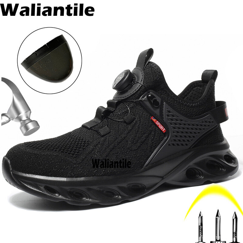 Waliantile-أحذية عمل من الصلب لأصابع القدم للرجال ، أحذية رياضية غير قابلة للتدمير ، أحذية سلامة للذكور ، مقاومة للثقب ، إنشاءات ، مجانية