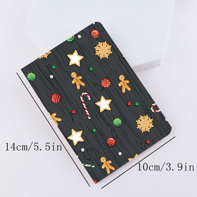 Passport Case Women Passport Cover Leather Covers for Travel Passports Wallet Christmas Print Men ID Card Passport Protector