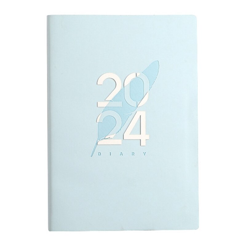 دفتر مخطط يومي أزرق متين ، يوميات سهلة الاستخدام ، هدية عيد الميلاد ، هدية عيد ميلاد ، يوميات A5 ، مذكرات A5 ، 2024