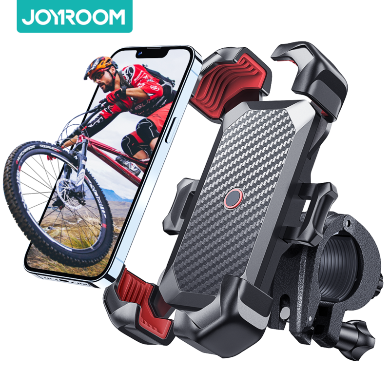 Joyroom حامل هاتف الدراجة 360 درجة عرض ملحقات الدراجات حامل هاتف ل 4.7-7 بوصة حامل هاتف المحمول للصدمات قوس كليب لتحديد المواقع