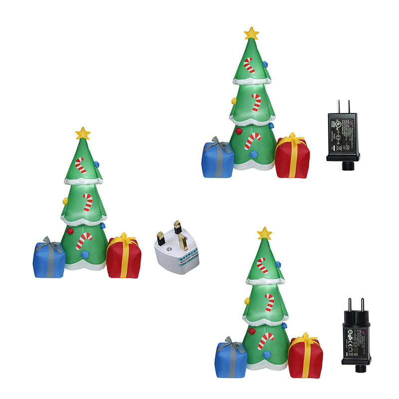 نفخ شجرة عيد الميلاد الديكور مع ضوء LED ، في الهواء الطلق تفجير ، ديكور ساحة ، عيد الميلاد عطلة الطرف ، 6ft