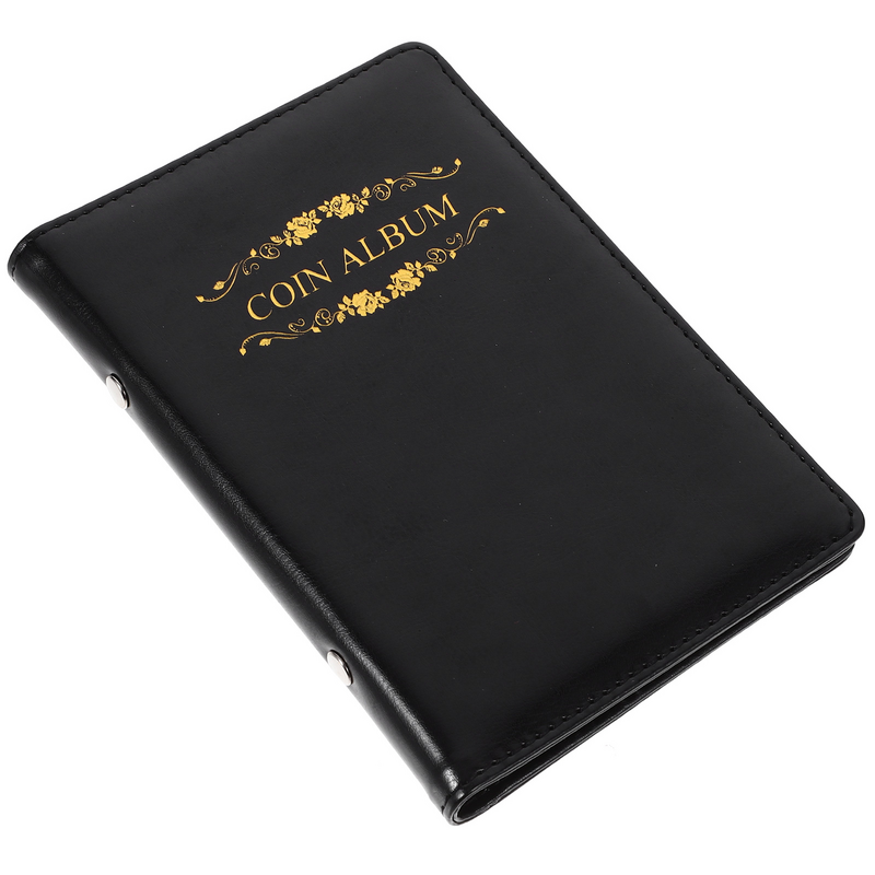 كتاب جمع العملات التذكارية ، ألبوم تخزين تذكاري أسود وردي ، صورة حماية ، عملات زخرفية عملية