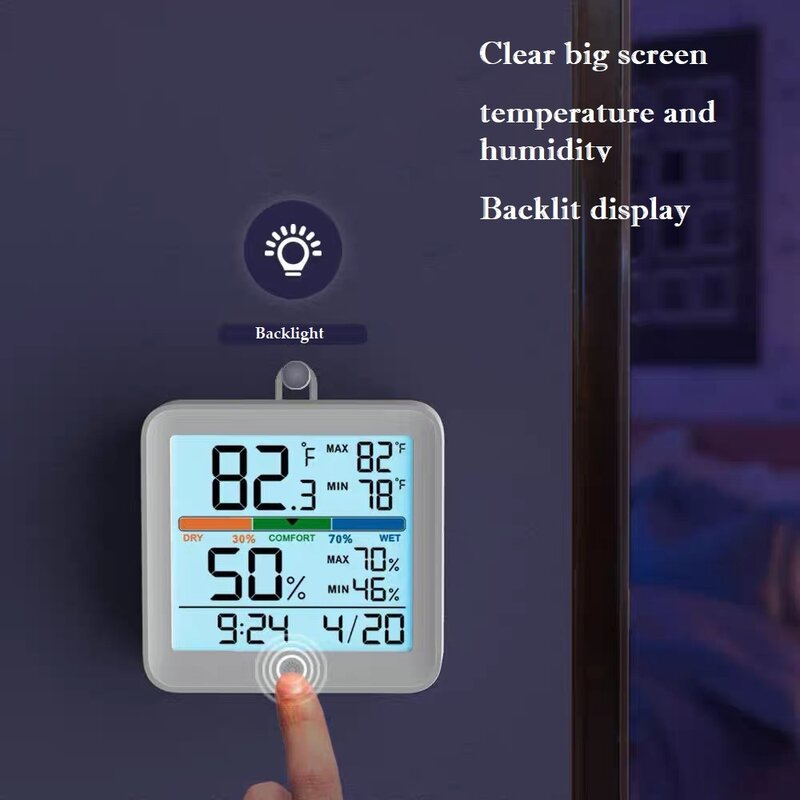 MI-Smart LCD ميزان الحرارة الرقمي ، غرفة داخلية الرطوبة ودرجة الحرارة والرطوبة متر الاستشعار ، محطة الطقس