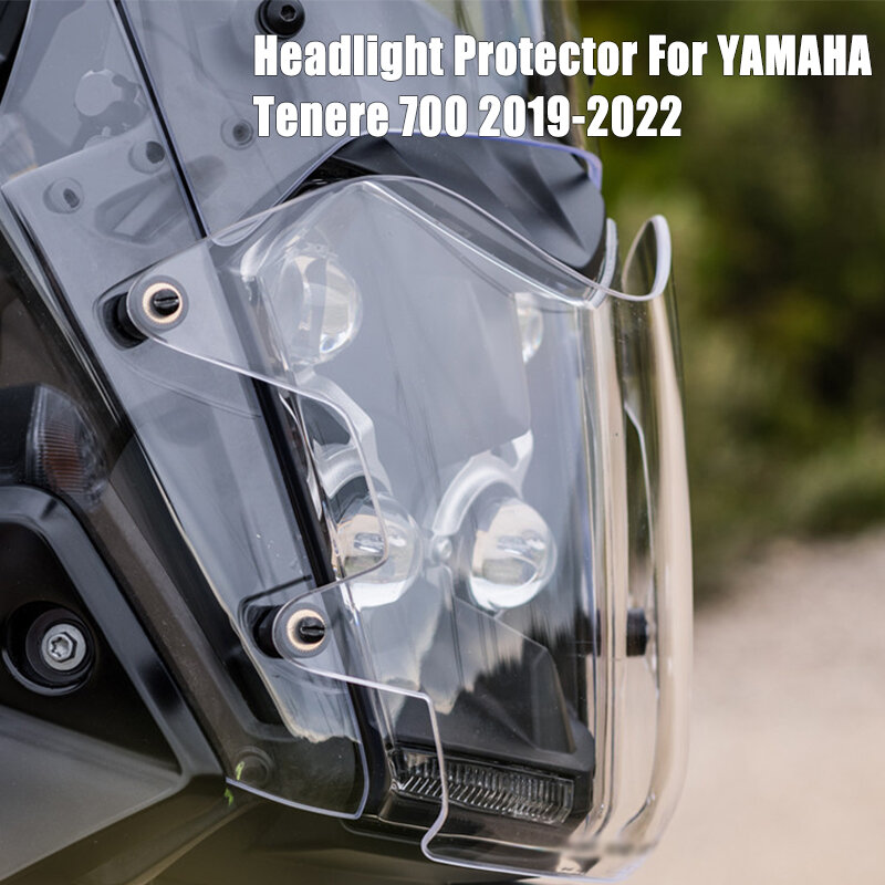 غطاء مصباح أمامي للدراجة النارية لـ ياماها تينيري 700 Tenere700 XT700Z XT 700 Z 2019 - 2022 2021 2020 واقي من الأكريليك