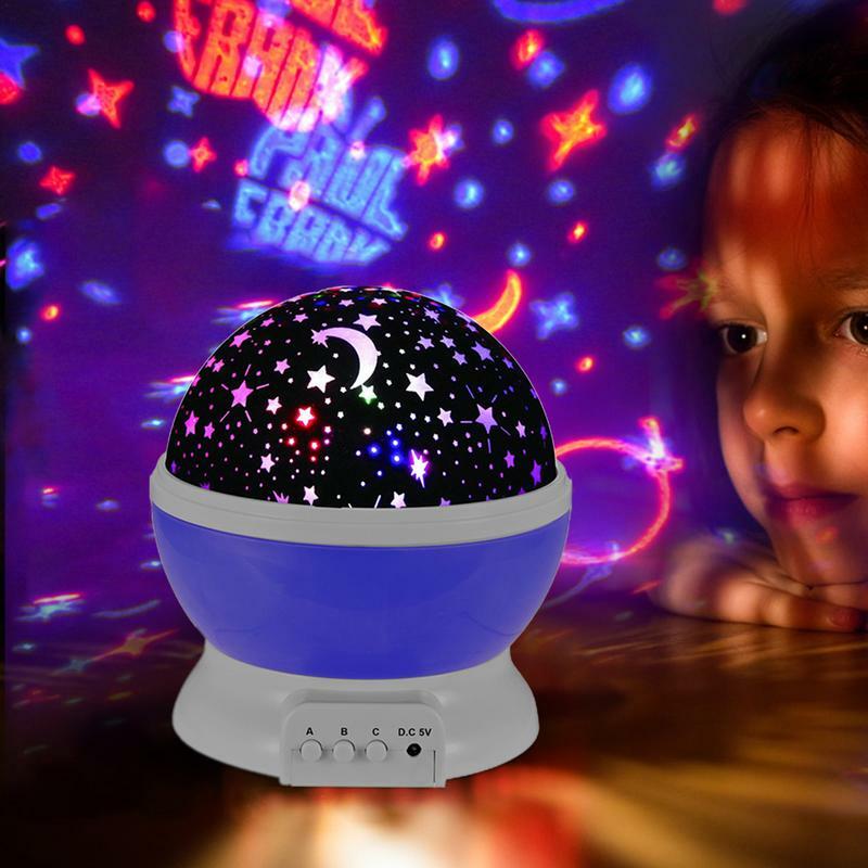 جهاز عرض نجوم دوار مع كابل USB ، إضاءة ليلية ليد ، مصباح مكتبي ، إسقاط للأطفال ، غرفة نوم ، ديكورات حفلات ، أطفال