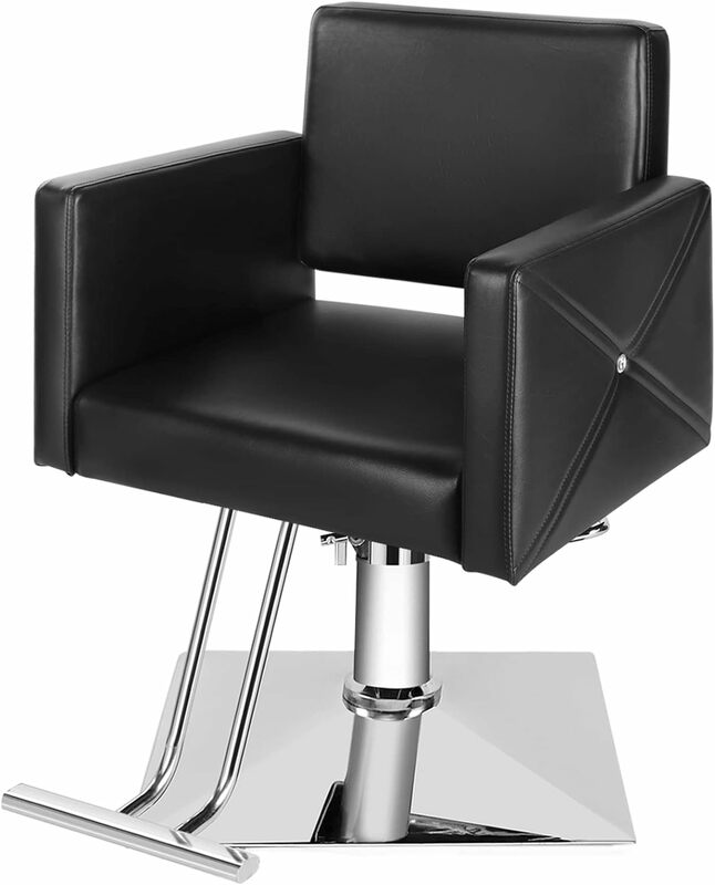 كرسي صالون يدوي لمصفف الشعر ، مضخة هيدروليكية للخدمة الشاقة ، دوار دوار بالدرجات ، صالون تجميل ، Eq