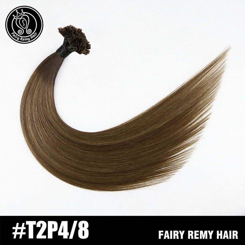 وصلات شعر طبيعية خيالية ريمي ، 12 ، 16 ، 18 ، 20 ، 22 و 24 بوصة ، مستعبدة مسبقًا ، طرف الكيراتين ، لون أومبير ، balayage