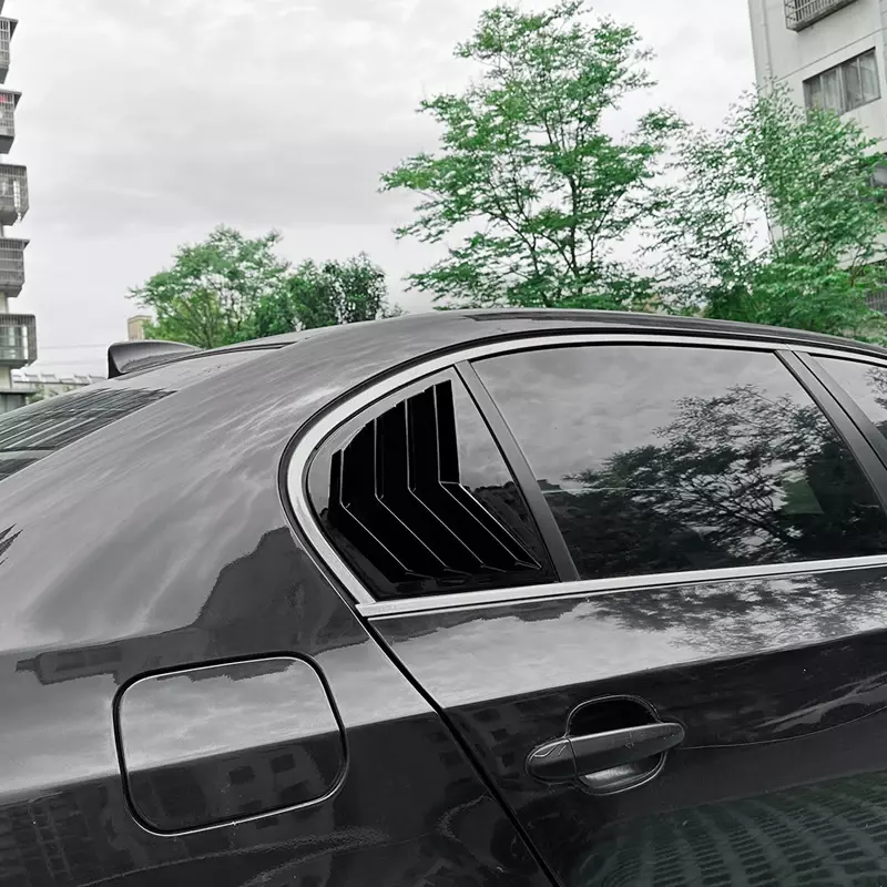 غطاء مصراع نافذة السيارة من ألياف الكربون ، غطاء فتحة تهوية جانبية لسيارة بي ام دبليو 5 سلسلة E60 من الخلف-من ملحقات السيارات