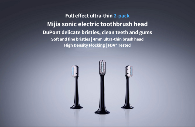 للاستخدام مع T700 فرشاة الأسنان رئيس 2 قطعة سونيك 4 مللي متر رقيقة جدا فرشاة رئيس فرشاة الأسنان الكهربائية Mijia التكيف نظافة الفم نظيفة