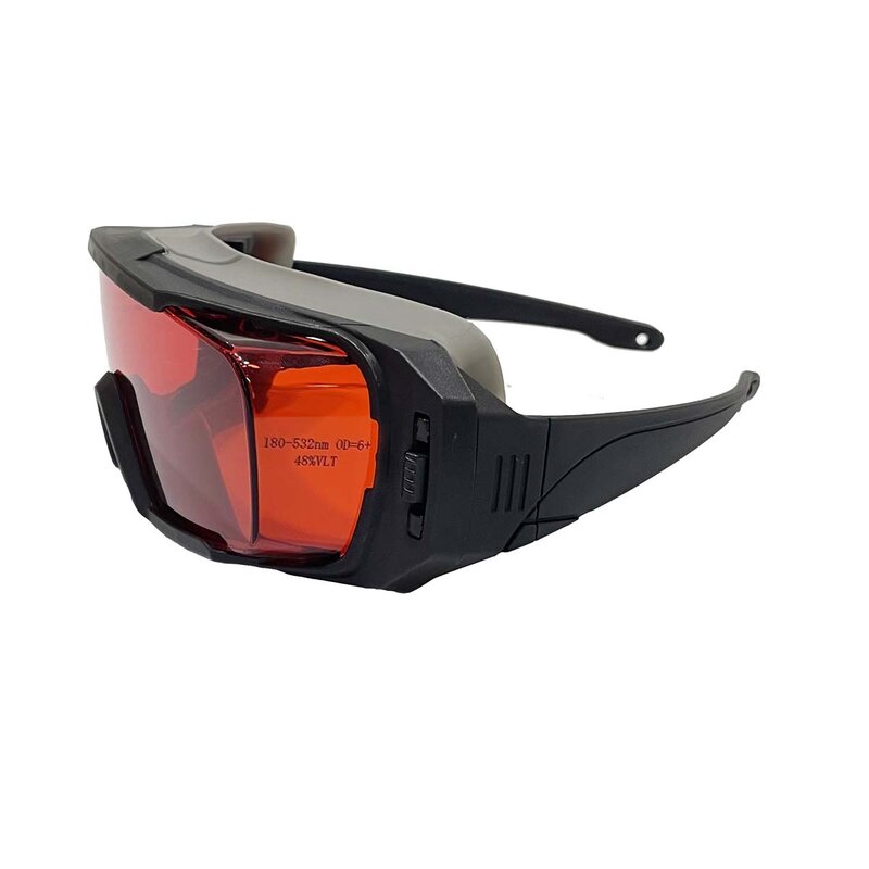 نظارات واقية لوضع العلامات بالليزر على الساق قابلة للإزالة ، نظارات واقية بدون صندوق ، OD6 + CE ، 180-532 نانومتر