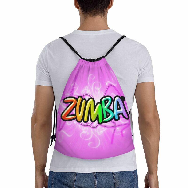 حقيبة ظهر مخصصة برباط بنمط رقص زومبان ، حقيبة رياضية للصالة الرياضية للنساء والرجال ، حقيبة تدريب