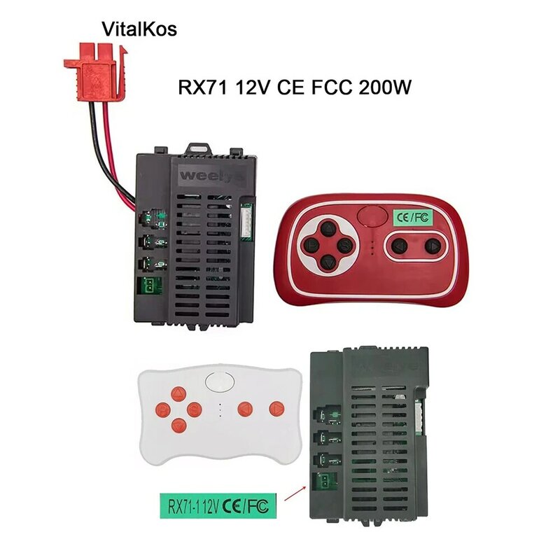 جهاز استقبال سيارة كهربائية Vitalkios-Weelye ، RX71 ، 12V ، W ، CE ، FCC ، FCC ، G ، جهاز إرسال بلوتوث ، قطع غيار سيارات اختيارية ، أطفال