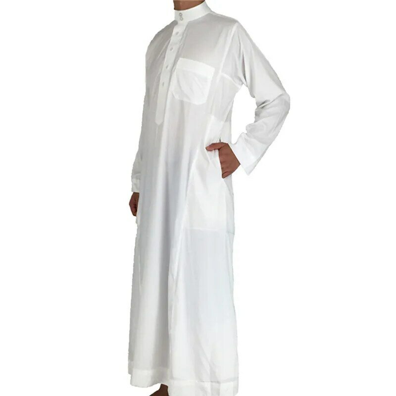 ملابس رجالية إسلامية عباية رجالية قائمة باللون الأبيض رداء رجالي إسلامي للعرب والشرق الأوسط وأوروبا والأمريكية