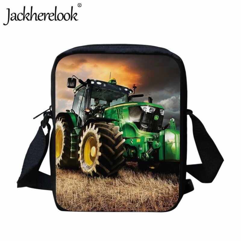 حقيبة ظهر عصرية جديدة من Jackherelook بتصميم مطبوع على شاحنة المزرعة حقيبة كتف للأطفال حقيبة سفر عملية غير رسمية حقيبة طعام للأطفال الأولاد