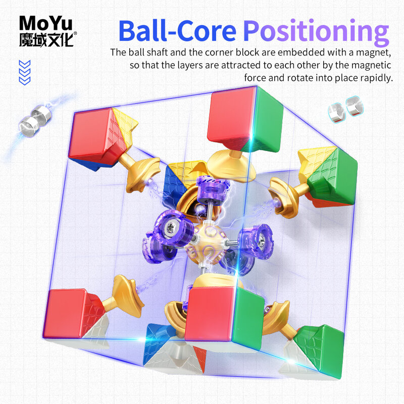 مكعب سحري مغناطيسي MOYU سوبر RS3M 3x3 مكعب ماجليف الكرة الأساسية 3 × 3 لغز احترافي 3 × 3 × 3 سرعة ألعاب الأطفال Cubo Magico مكعبات