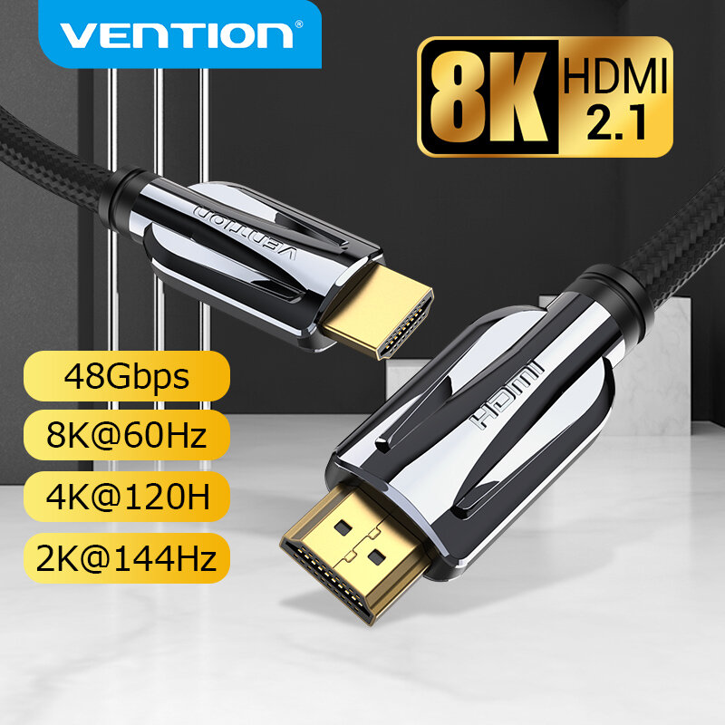 Vention HDMI 2.1 كابل 8K/60Hz 4K/120Hz 48Gbps HDMI الكابلات الرقمية الخائن ل شاومي TV Box HDR10 + PS5 التبديل كابل HDMI 2.1