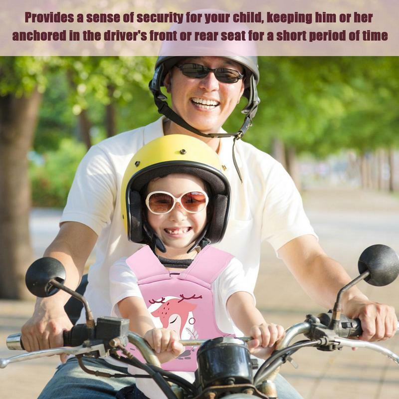 حزام دراجة نارية قابل للتعديل وقابل للتنفس للأطفال ، حزام ركاب ، حقيبة كتف للسفر ، الاستخدام اليومي ، كرتون