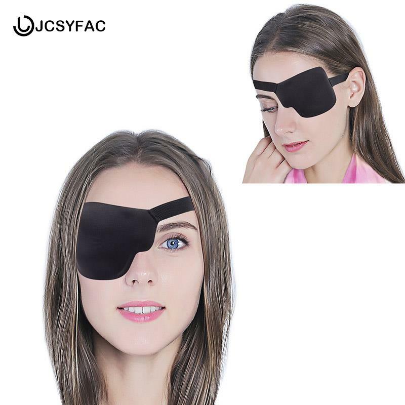 1 قطعة واحدة سوداء لصقة عين قابل للتعديل ثلاثية الأبعاد رغوة الأخدود اييشادس للعيون كسول الاستخدام الطبي لصقة عين مقعرة