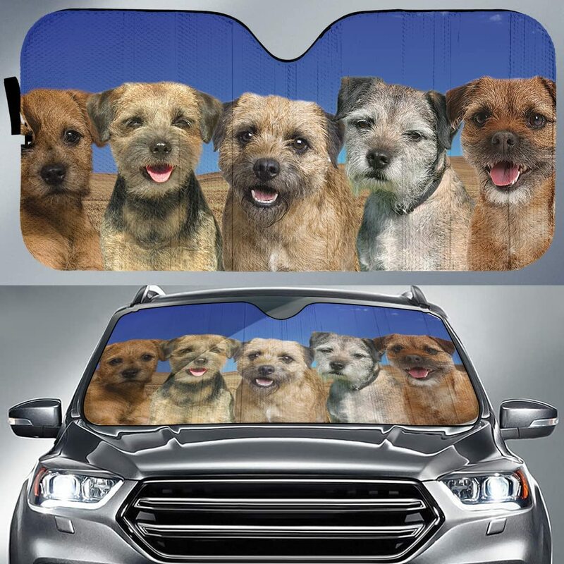 رائعتين الحدود جحر فريق الأزرق نمط الكلب أمي سيارة ظلة ، السيارات ظلة ل الحدود جحر عاشق هدية ، سيارة الزجاج الأمامي السيارات