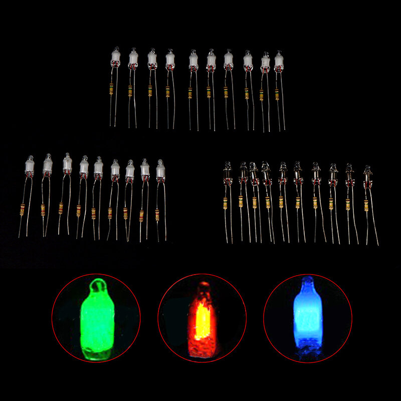 مصابيح ضوء النيون مع المقاومة ، مؤشر الطاقة الرئيسي ، 220 فولت ، الأحمر ، الأزرق ، الأخضر ، F4 ، F5 ، 4x10 مللي متر ، 5x13 مللي متر ، 10 قطعة