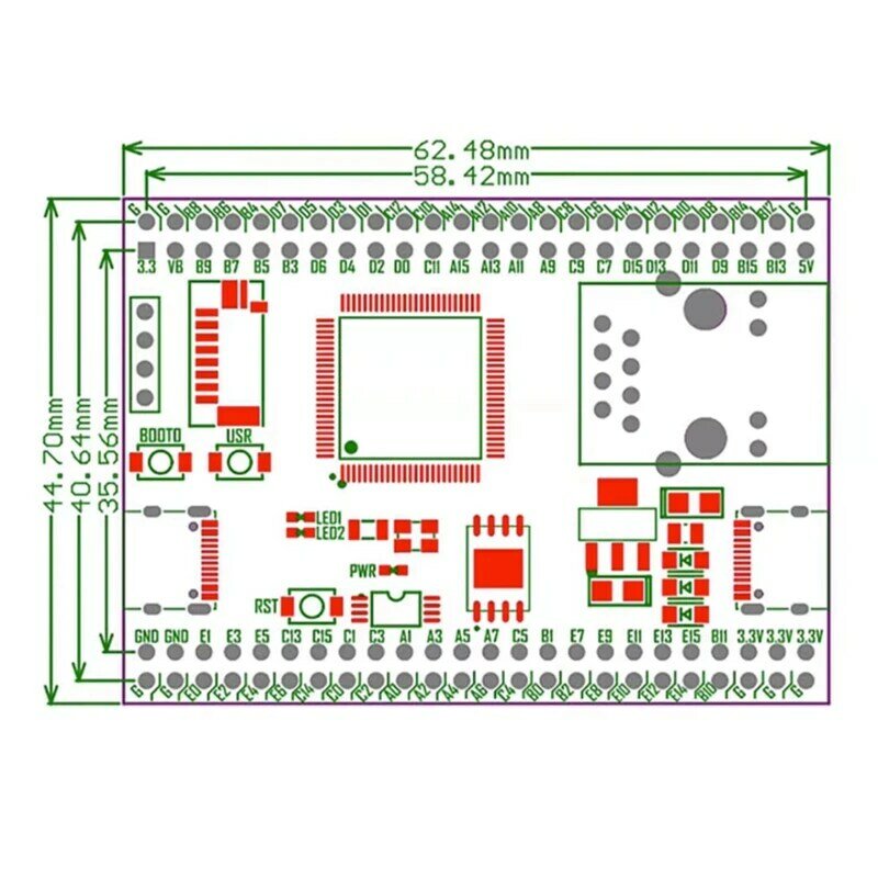 لوحة تطوير الحواسيب الصغيرة ذات الرقاقة الواحدة ، لوحة أساسية CH32V307VCT6 ، وحدة تحكم RISCV 32 بت ، تدعم خيط RT ، سهلة التركيب