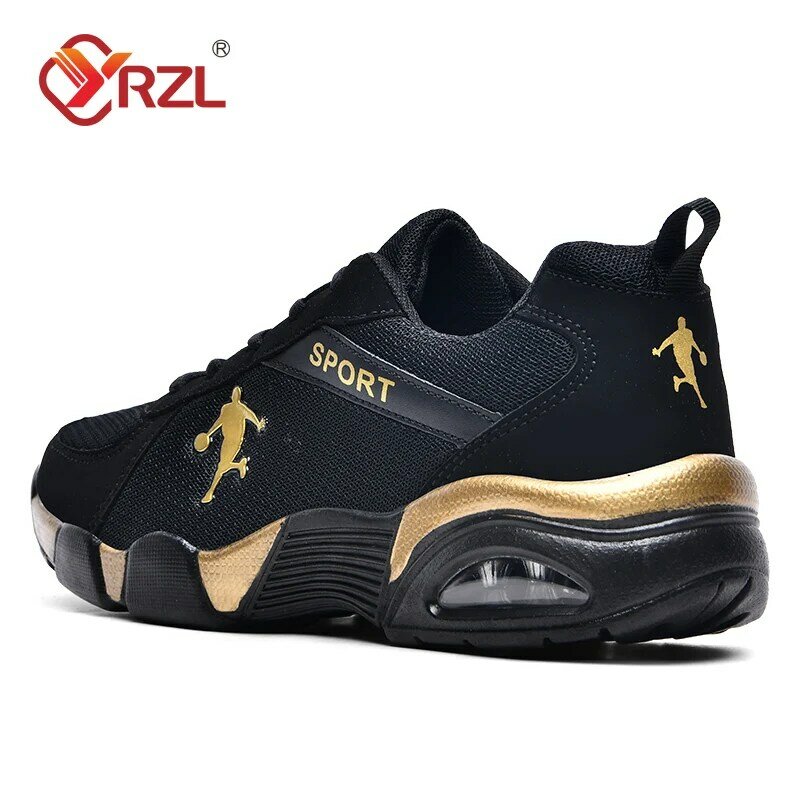 YRZL-أحذية رياضية خفيفة الوزن للرجال ، أحذية وسادة هوائية ، أحذية شبكية قابلة للتنفس ، حذاء رياضي برباط للذكور ، غير رسمي ، عالي الجودة ، موضة