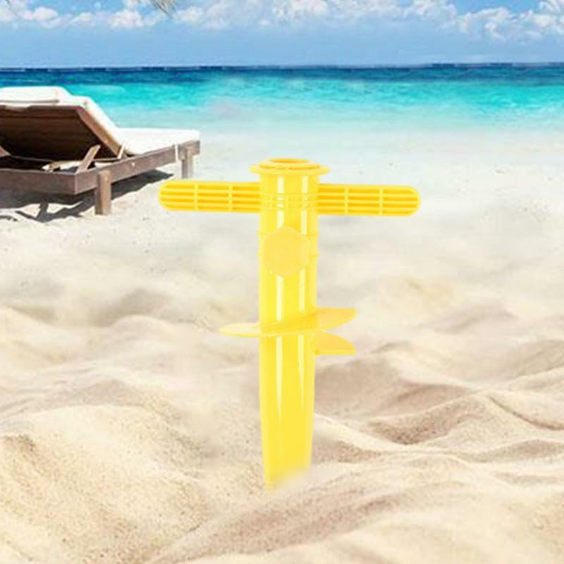 مظلة شاطئ محمولة قابلة للتعديل ، مرساة رمال ، قفل ظلة شمسية ، مظلة مقاومة للرياح ، حامل آمن للشاطئ
